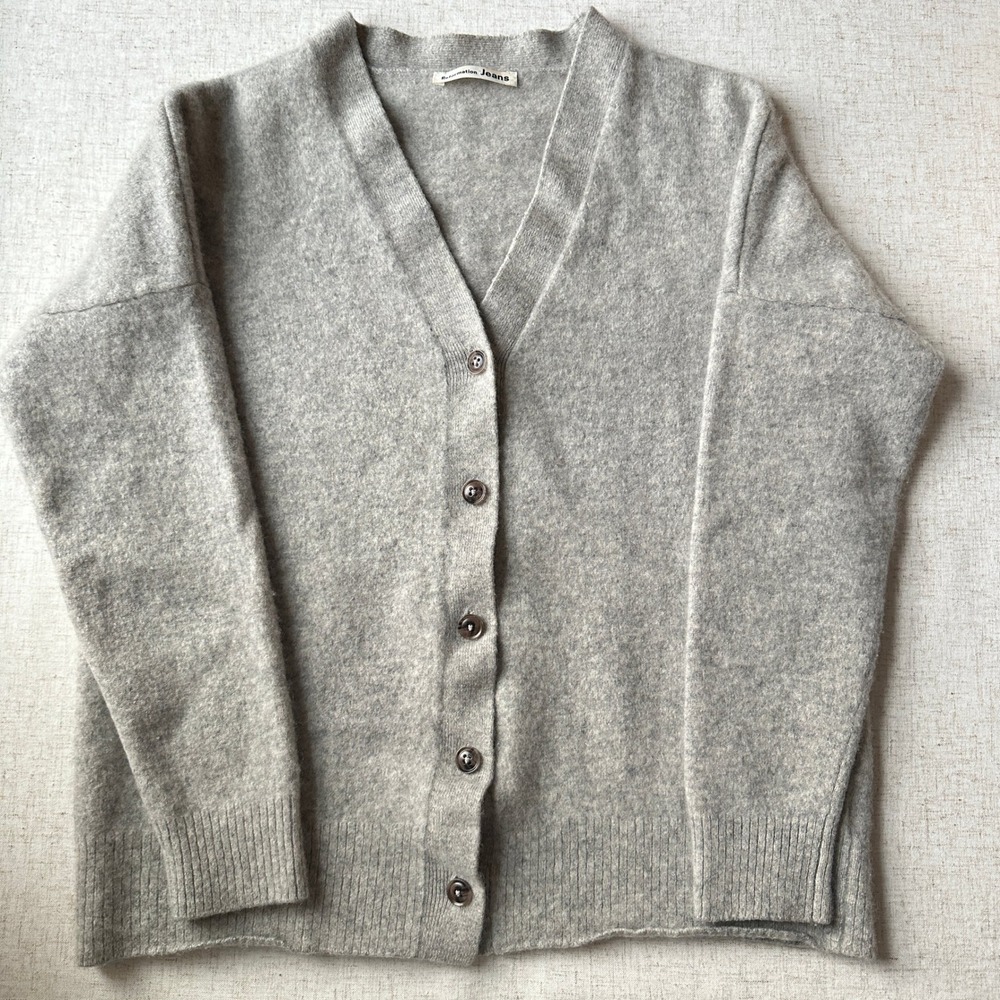 Reformation Recycled Cashmere Cardigan | Grey Size S